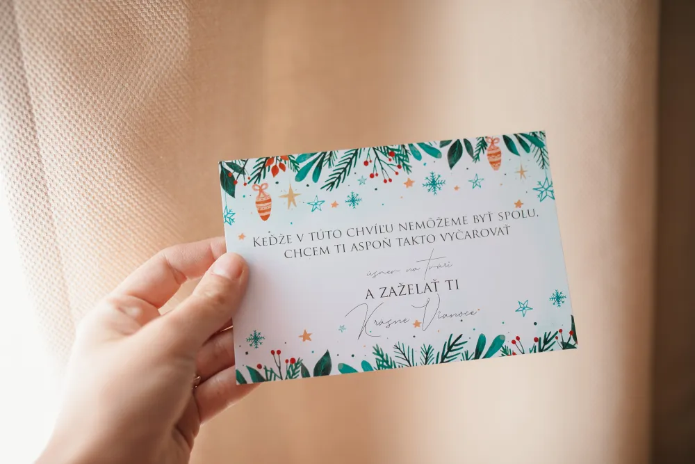 Darčeková kartička - Krásne Vianoce