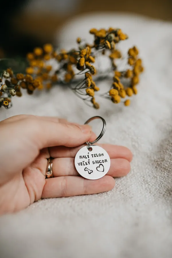 Štítok pre psa- Malý telom veľký srdcom