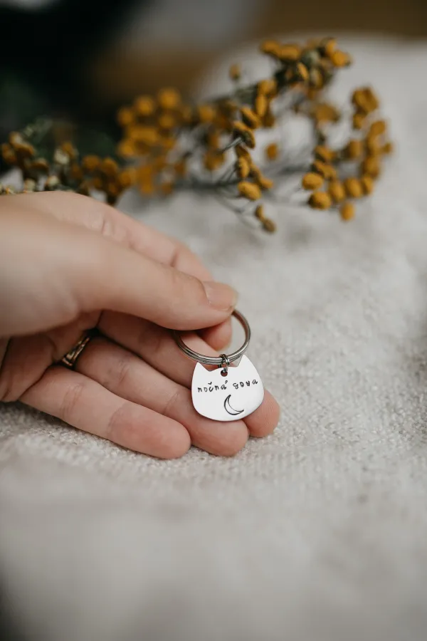 Štítok pre mačku- Nočná sova