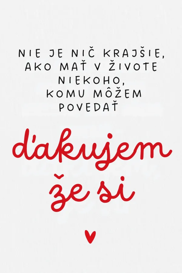 Darčeková kartička „Ďakujem, že si“