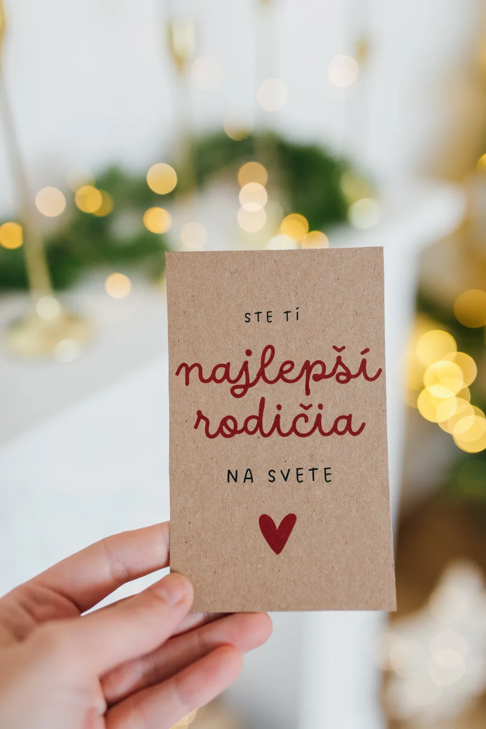 Darčeková kartička „Ste tí najlepší rodičia na svete“