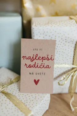 Darčeková kartička „Ste tí najlepší rodičia na svete“