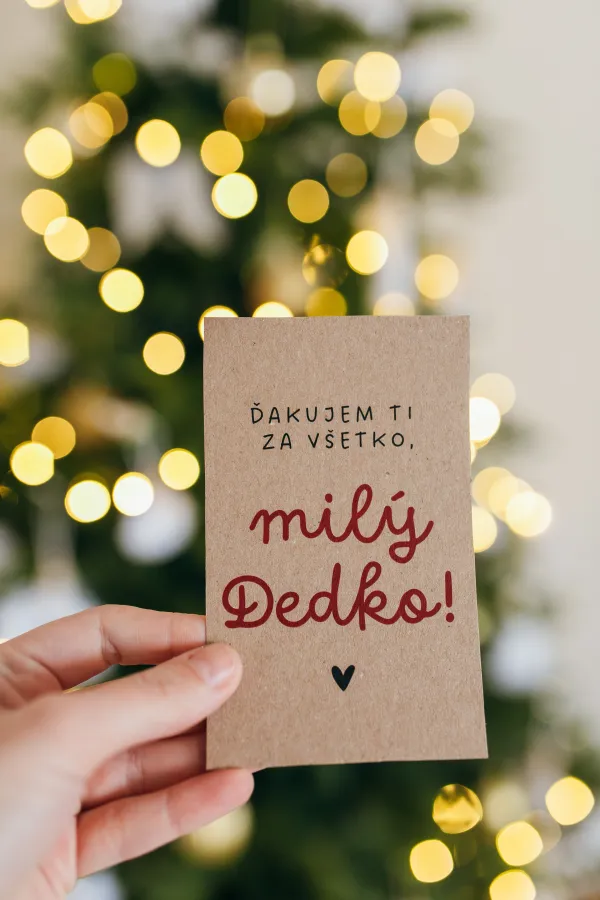 Darčeková kartička „Ďakujem Ti za všetko milý dedko“