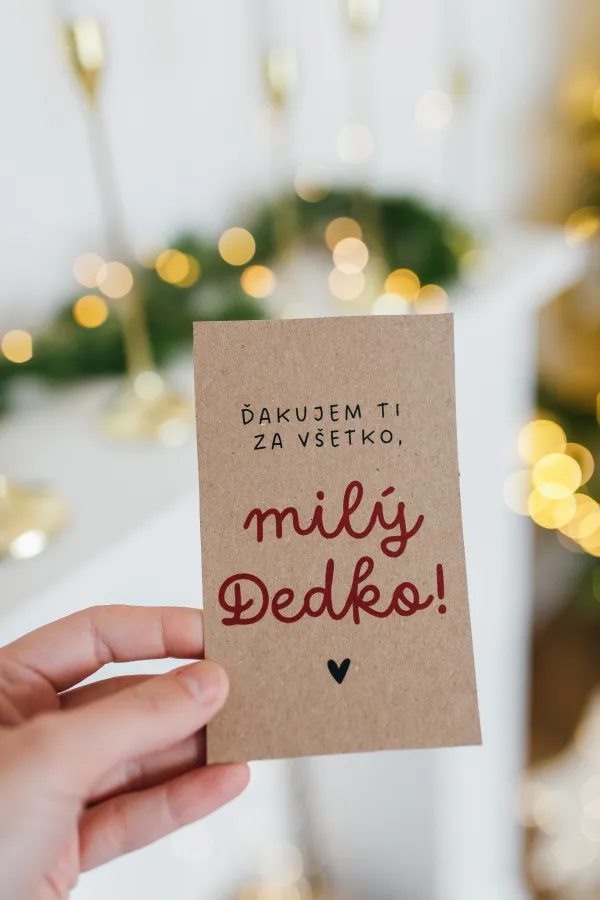 Darčeková kartička „Ďakujem Ti za všetko milý dedko“