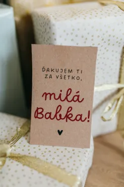 Darčeková kartička „Ďakujem Ti za všetko milá babka“