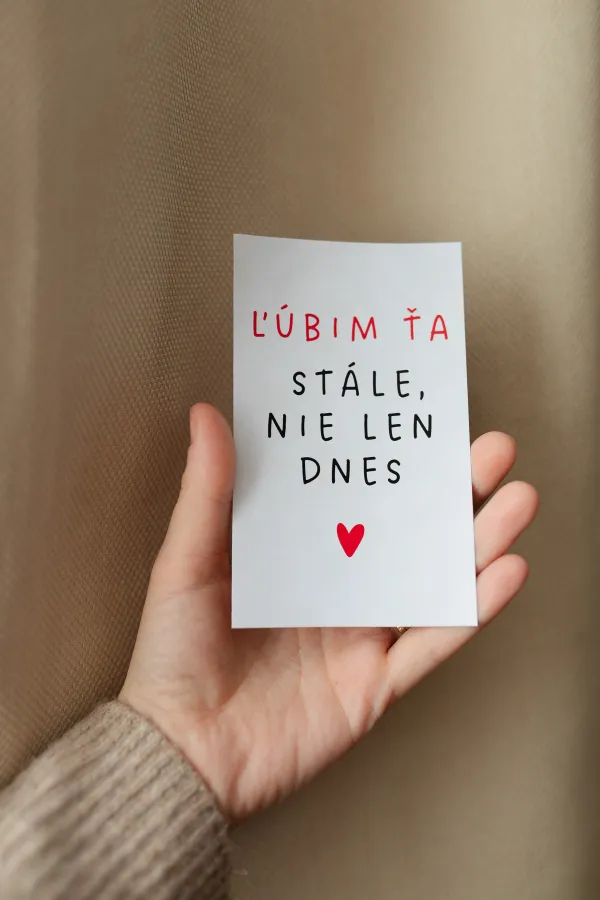 Darčeková kartička „ľúbim ťa"