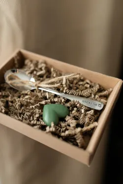 Set lyžičky a brošne- usmej sa