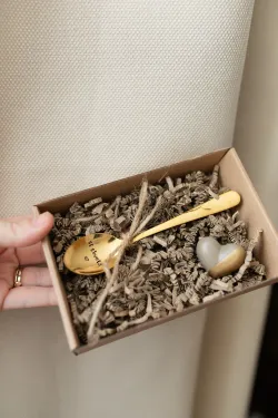 Set lyžičky a brošne- si skvelá