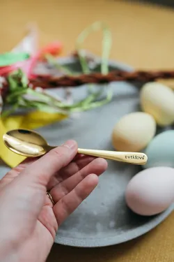 Veľkonočná sada príborov s ručne vyrazeným textom